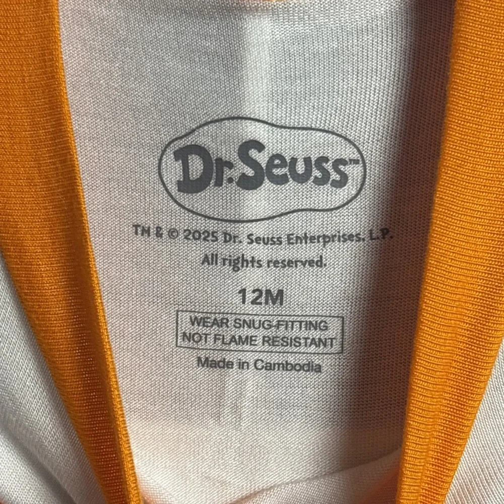 Dr SEUSS 12 Month Cotton 12M Snug Fit Pajamas Thing 1 Thing 2 Pj